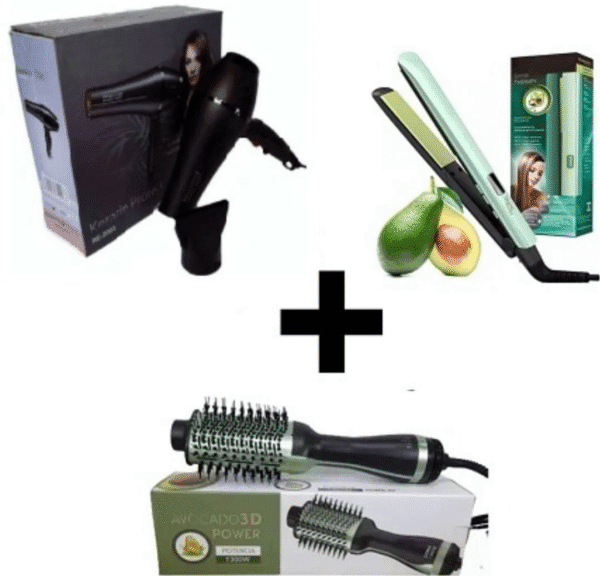 plancha y cepillo aguacate +Secador 2003